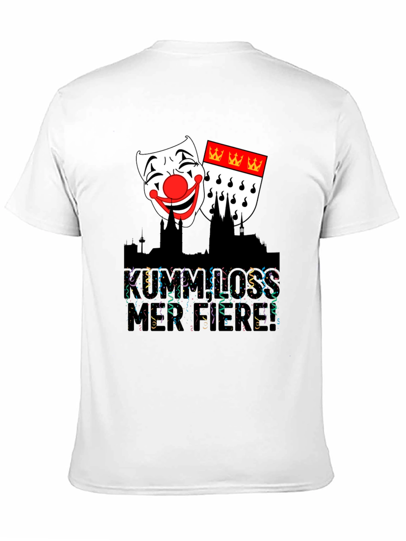 Cologne Carnival T-Shirt - Festive Mask Graphic Tee - 11