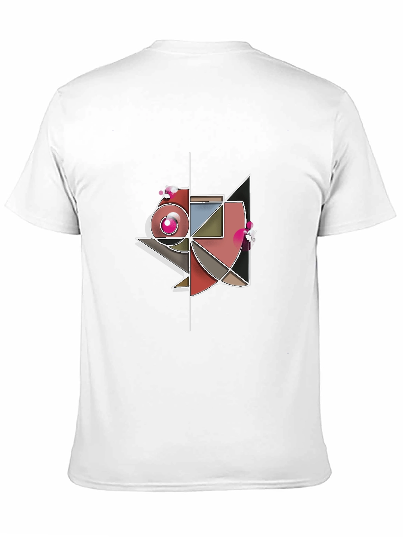 Black Abstract Geometric Graphic Tee - Modern Art Shirt view 11