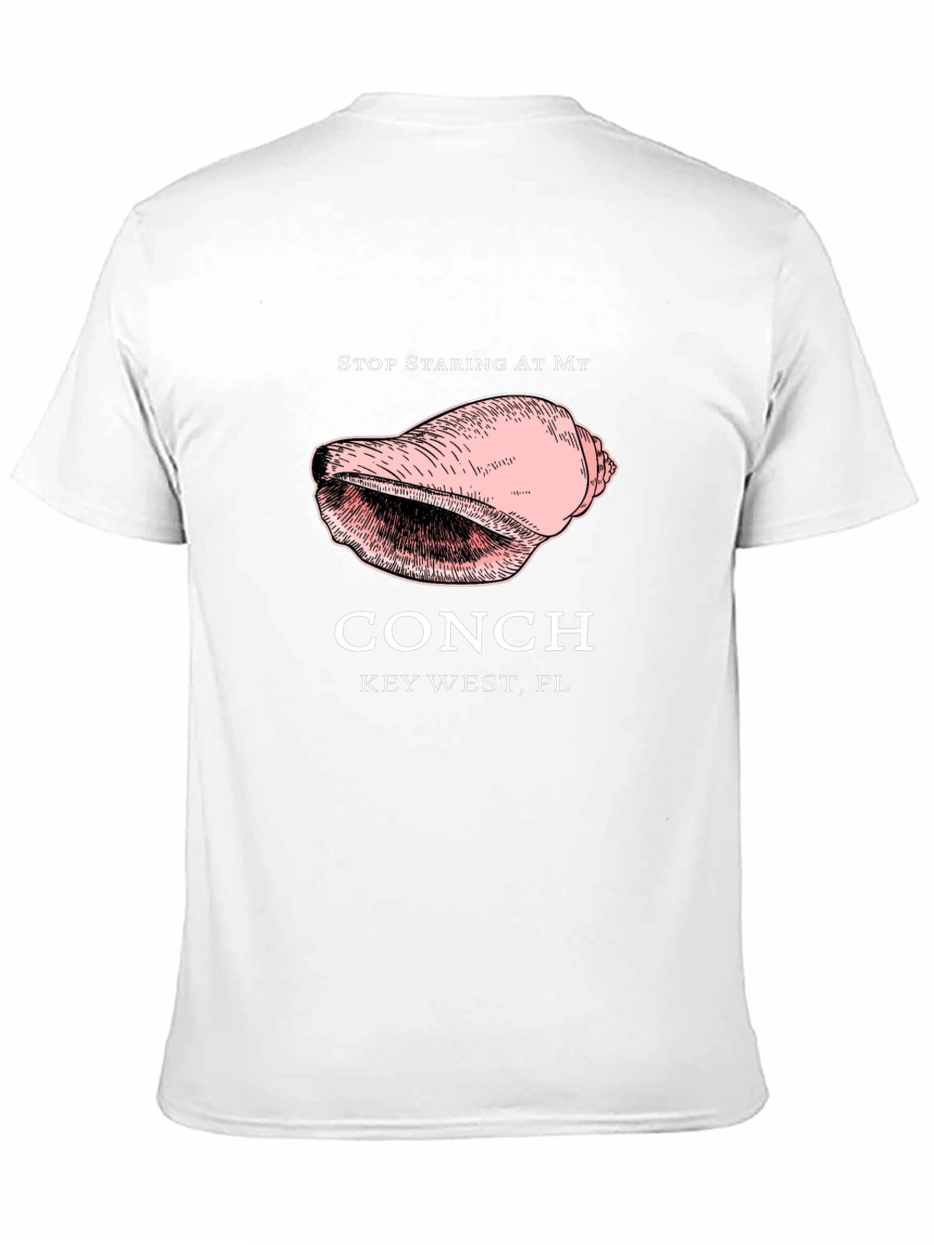 Stop Staring At My Conch Black T-Shirt - 11