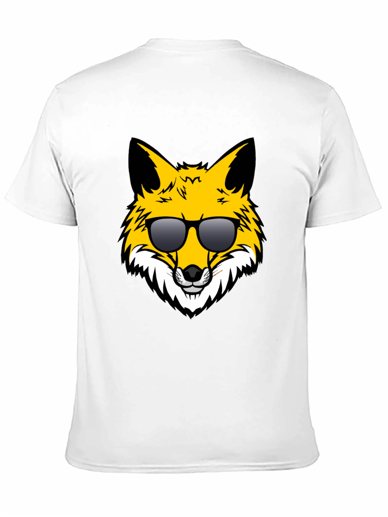 Black Cool Fox Graphic Tee - Black Unisex T-Shirt view 11