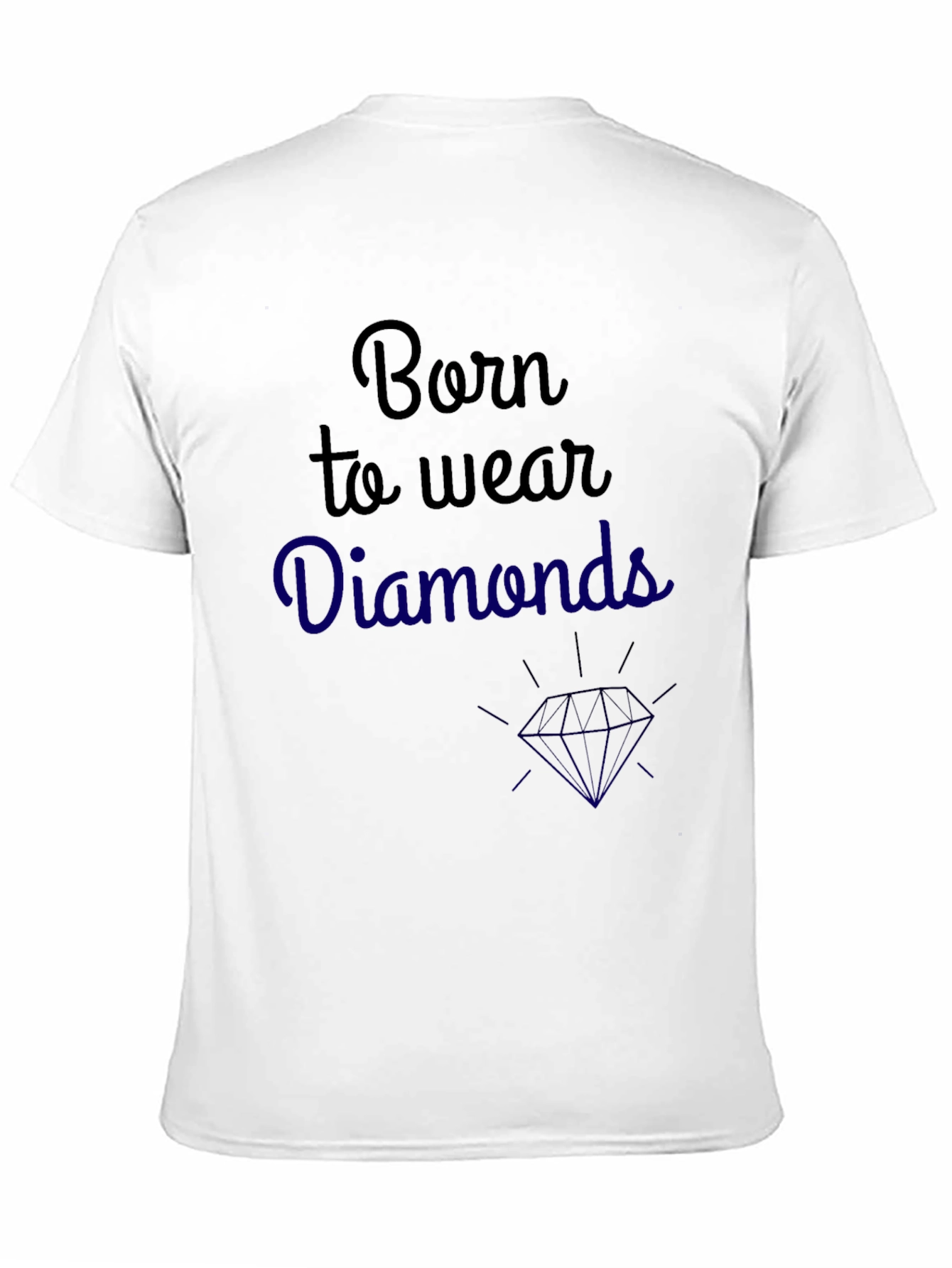 Black Born to Wear Diamonds Graphic Tee view 11