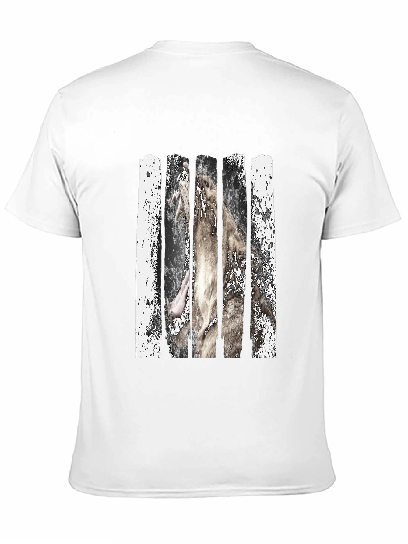 Black Wolf Behind Bars Graphic Tee view 11