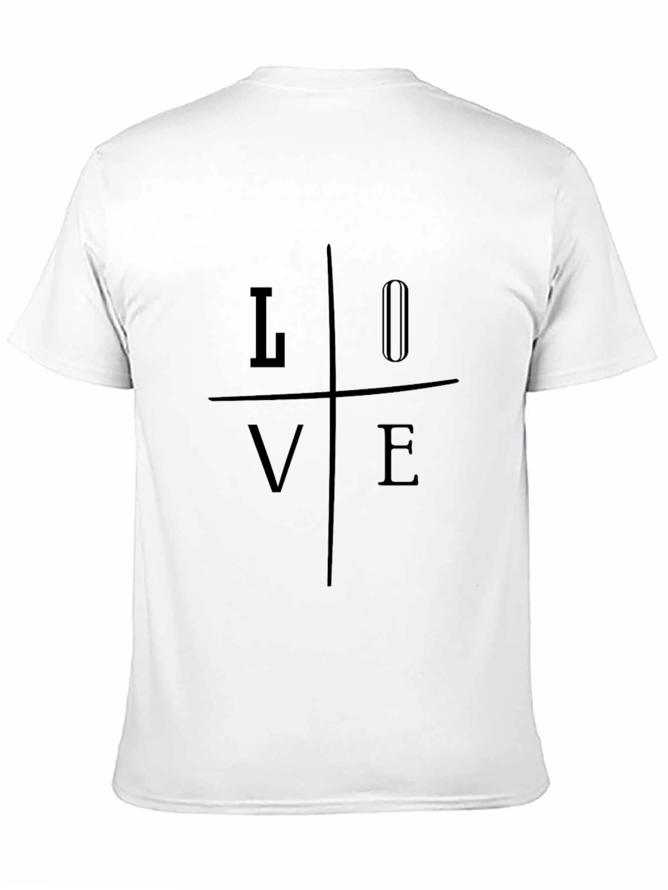 Black LOVE Graphic Print Black T-Shirt view 11
