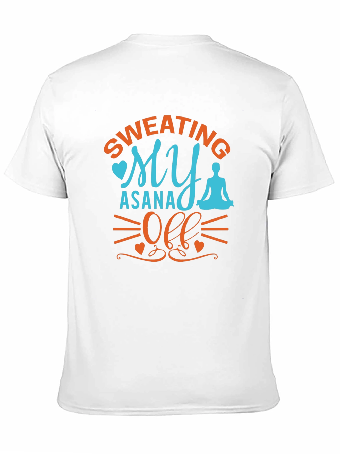 Black Yoga Asana T-Shirt - Sweating My Asana Off view 11