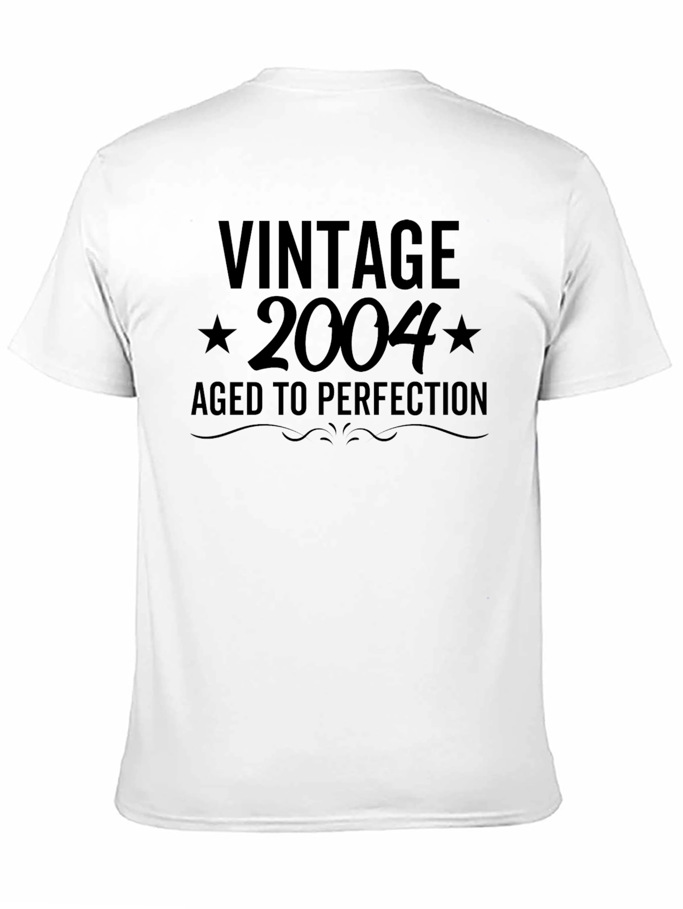 Black Vintage 2004 Aged to Perfection Black T-Shirt view 11