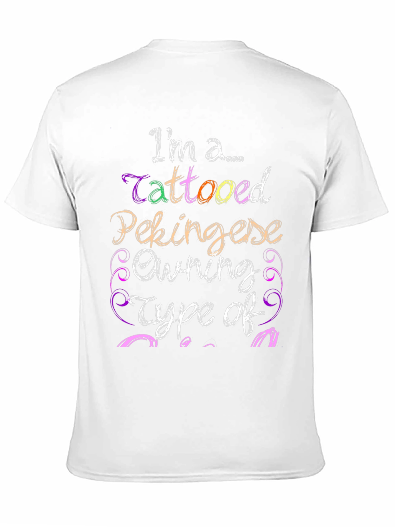 Black Tattooed Pekingese Owner T-Shirt - Unique Dog Lover Gift view 11