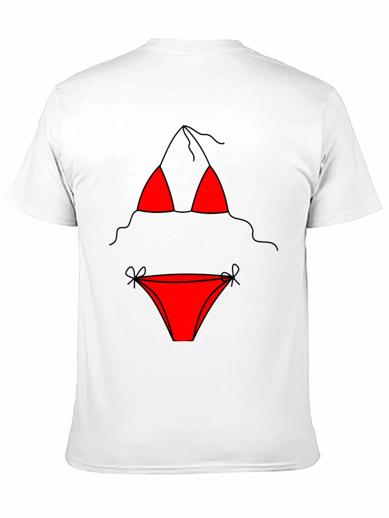 Black Funny Bikini T-Shirt - Novelty Graphic Tee view 11