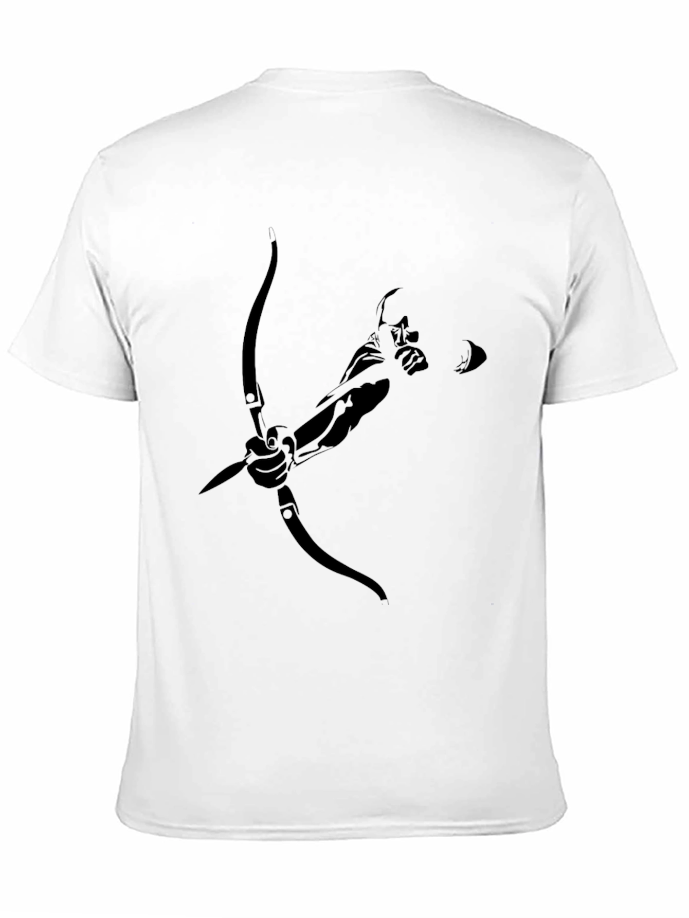 Black Archer Graphic Tee - Black Cotton T-Shirt view 11