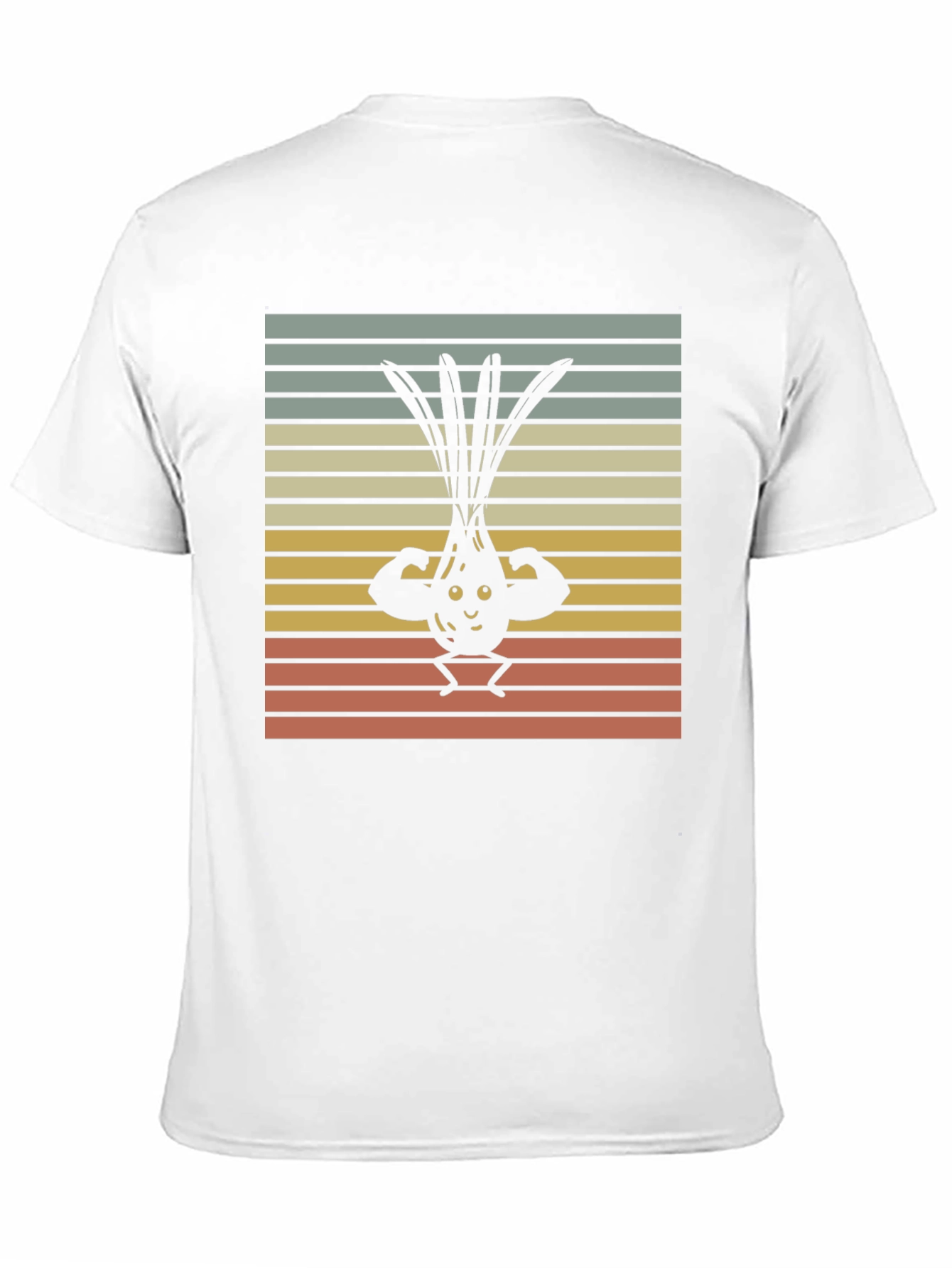 Black Funny Buff Onion T-Shirt - Retro Vegetable Gym Tee view 11