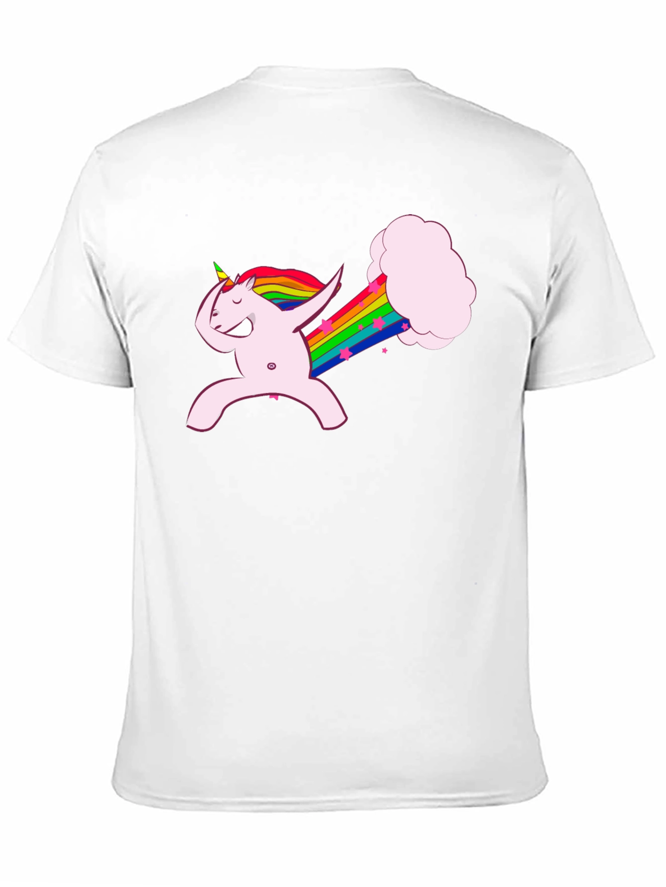 Black Dabbing Unicorn Rainbow Fart Black T-Shirt view 11