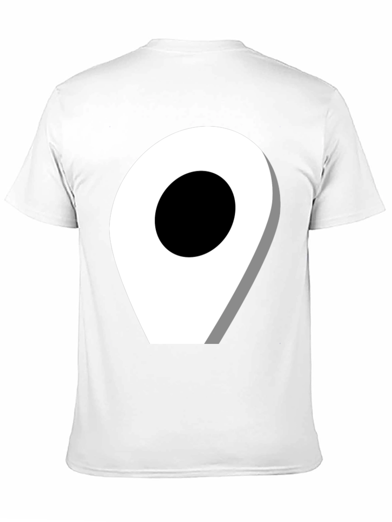 Black Location Pin Graphic Tee - Modern Black T-Shirt view 11