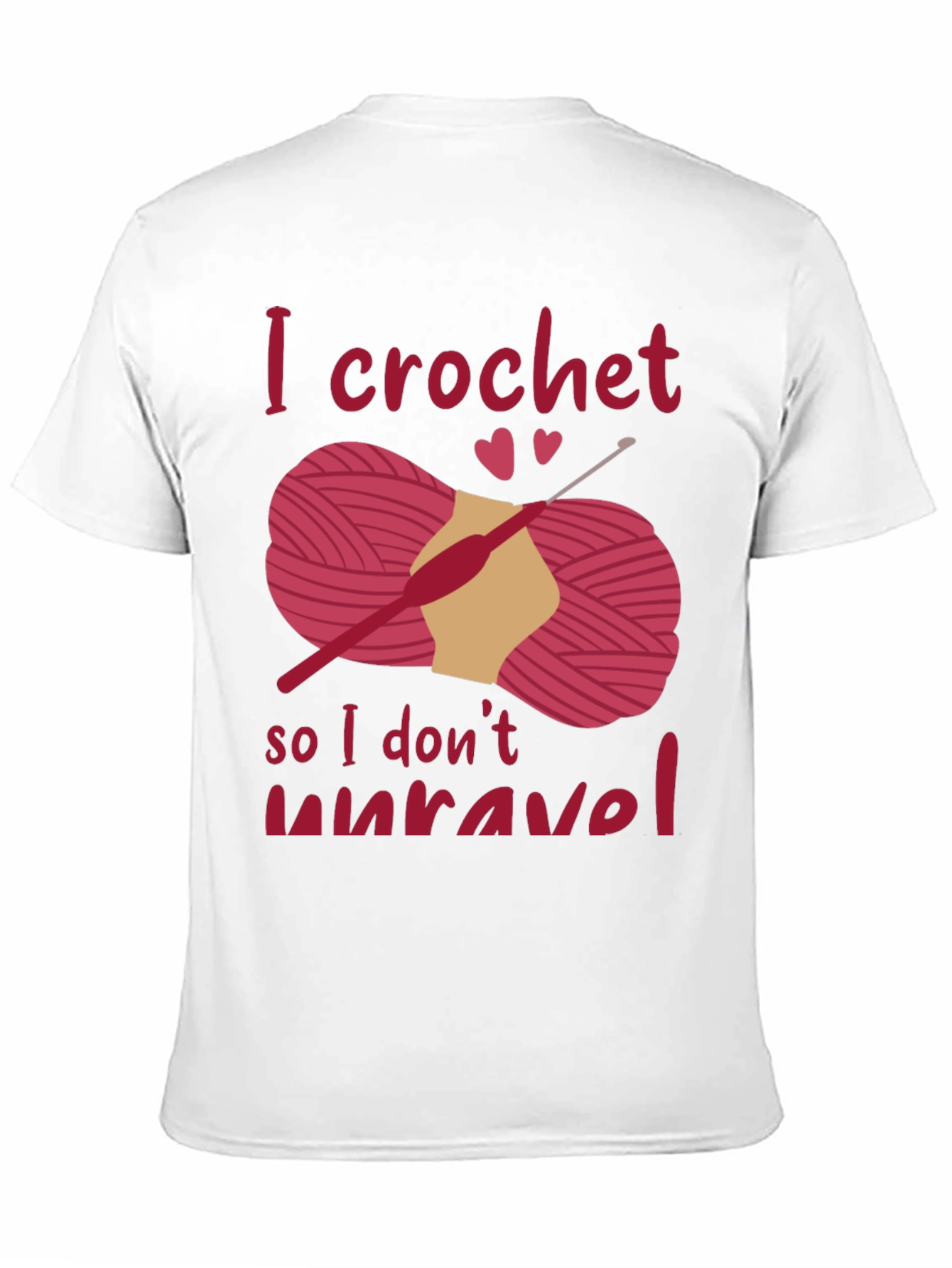 Black I Crochet So I Don't Unravel T-Shirt view 11