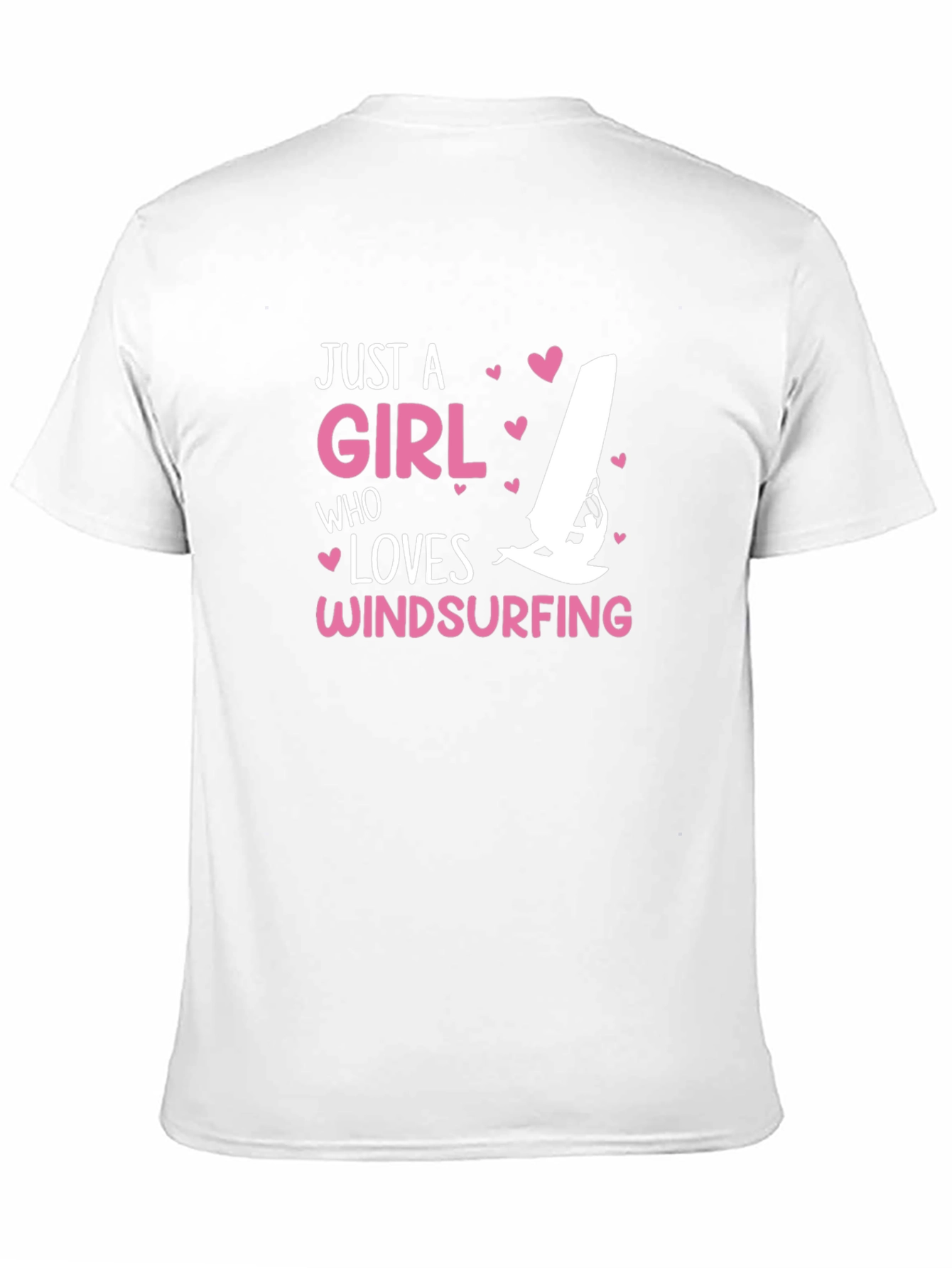 Black Just A Girl Who Loves Windsurfing T-Shirt view 11
