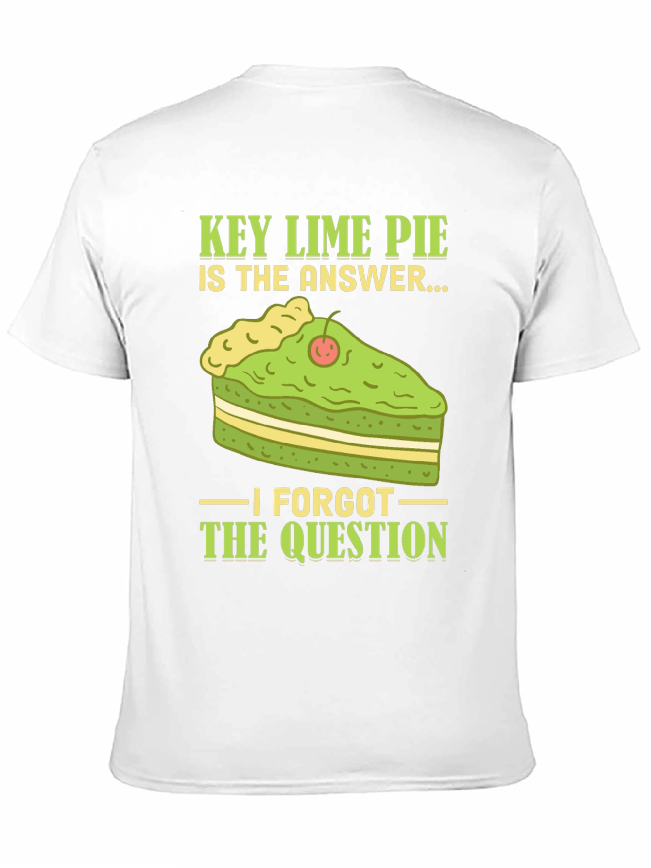 Black Key Lime Pie Answer T-Shirt - Funny Dessert Tee view 11