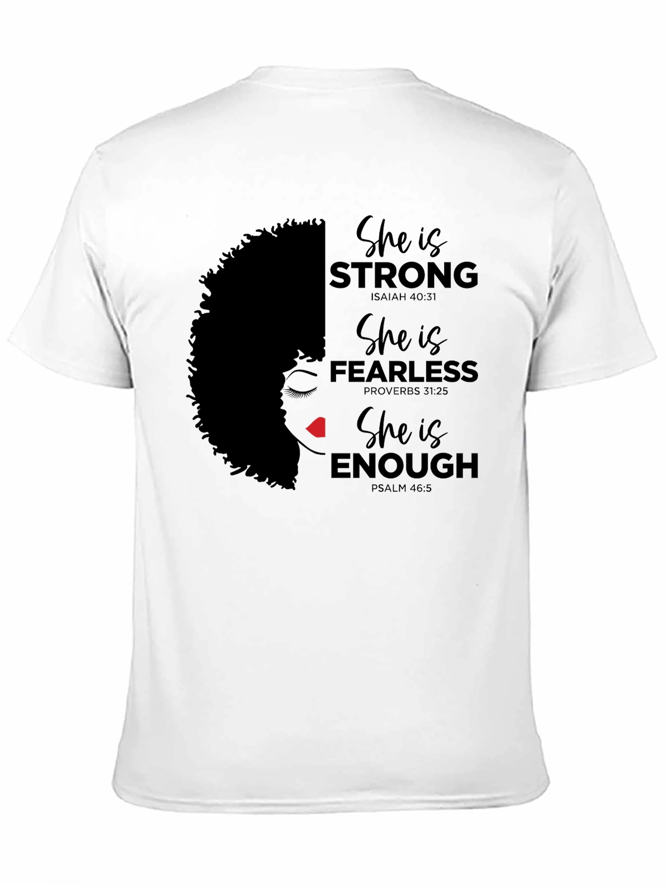 Black Empowered Woman T-Shirt: Strong, Fearless, Enough view 11