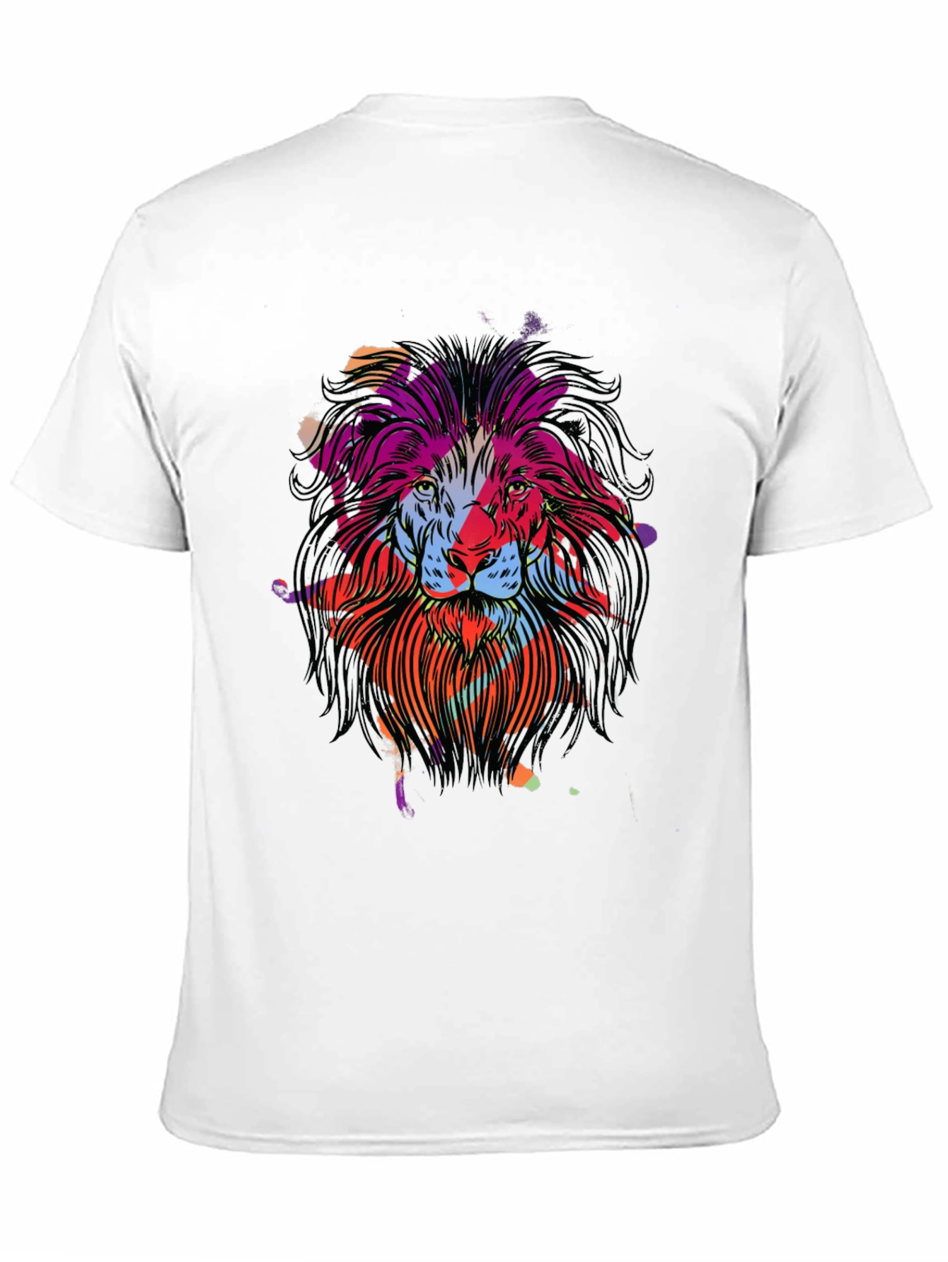 Black Lion Graphic Black T-Shirt view 11