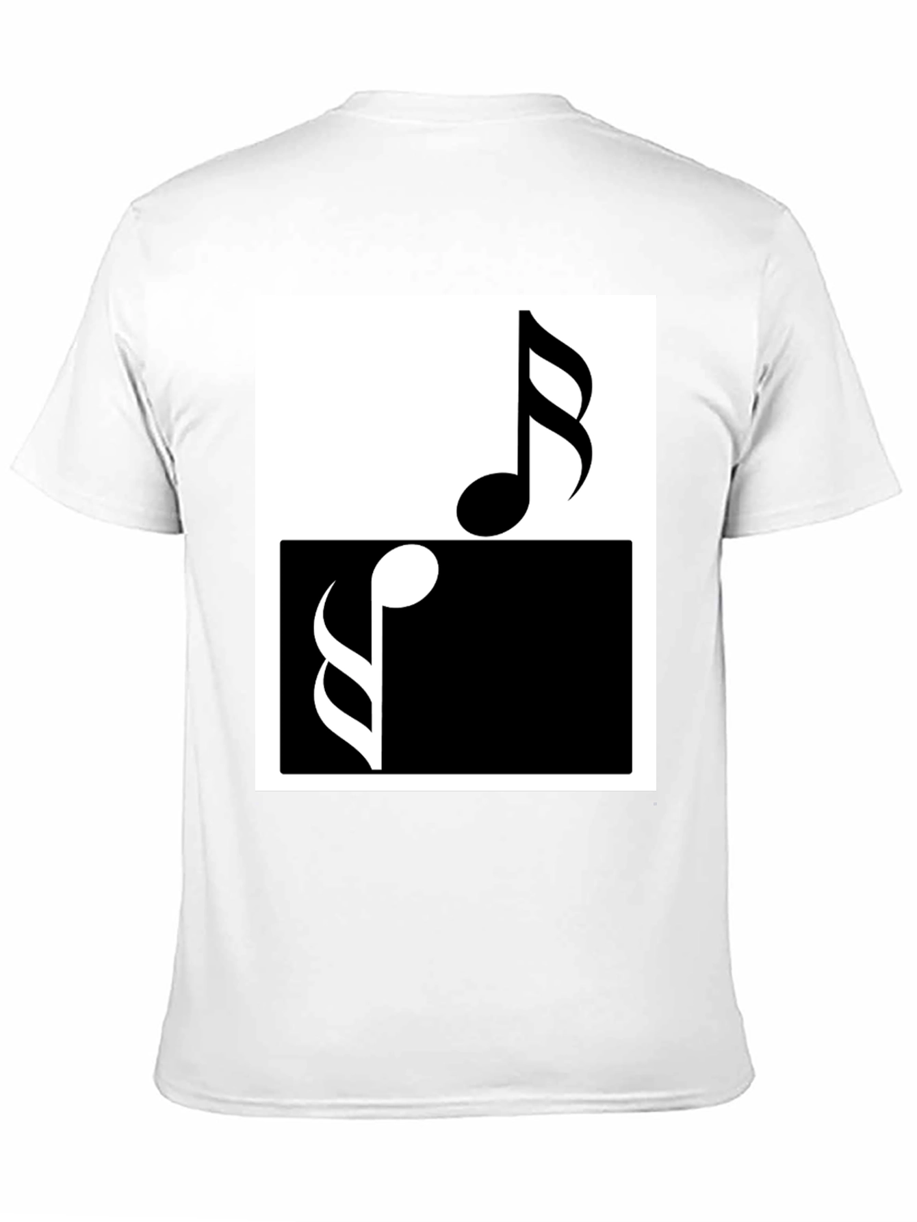 Black Music Notes Yin Yang T-Shirt view 11