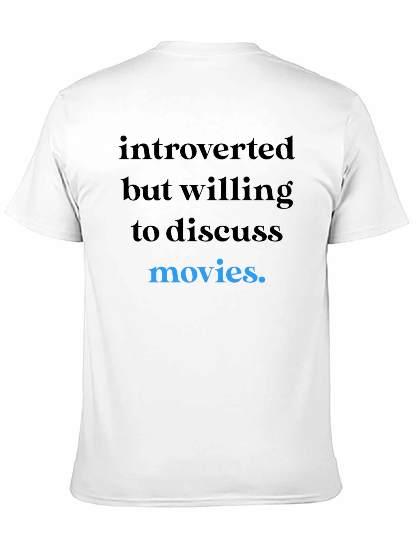 Black Introverted Movie Lover T-Shirt - Black view 11
