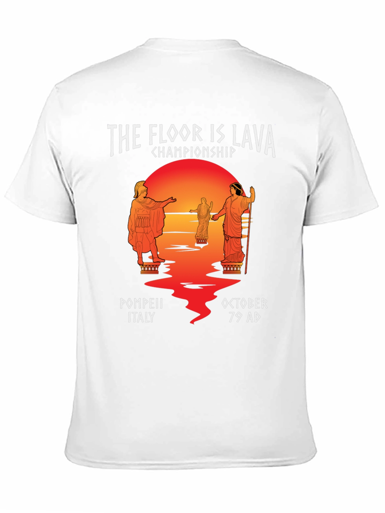 Black The Floor is Lava Championship T-Shirt view 11