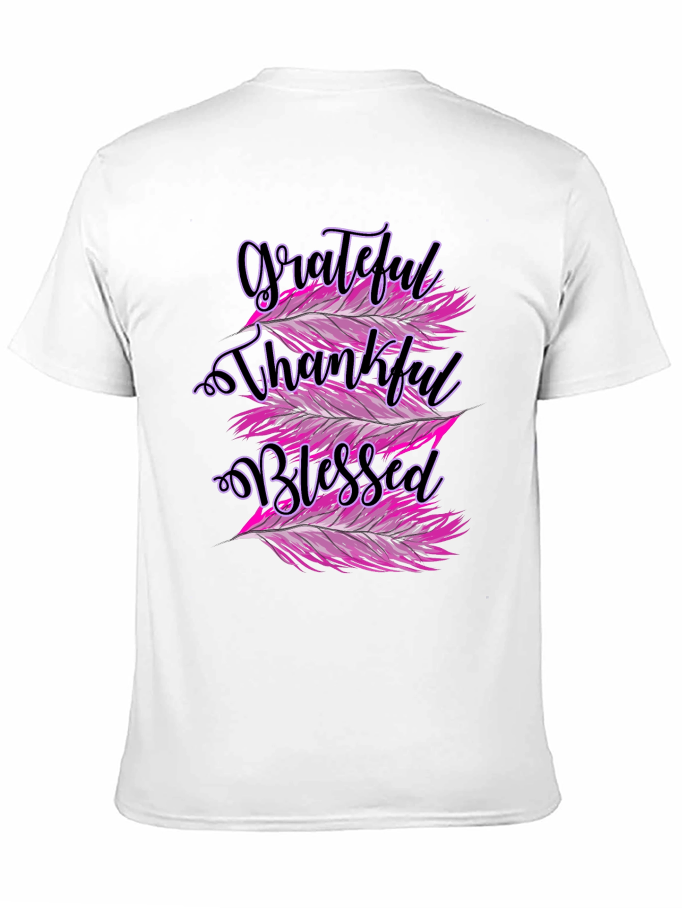 Black Grateful Thankful Blessed Graphic Tee view 11