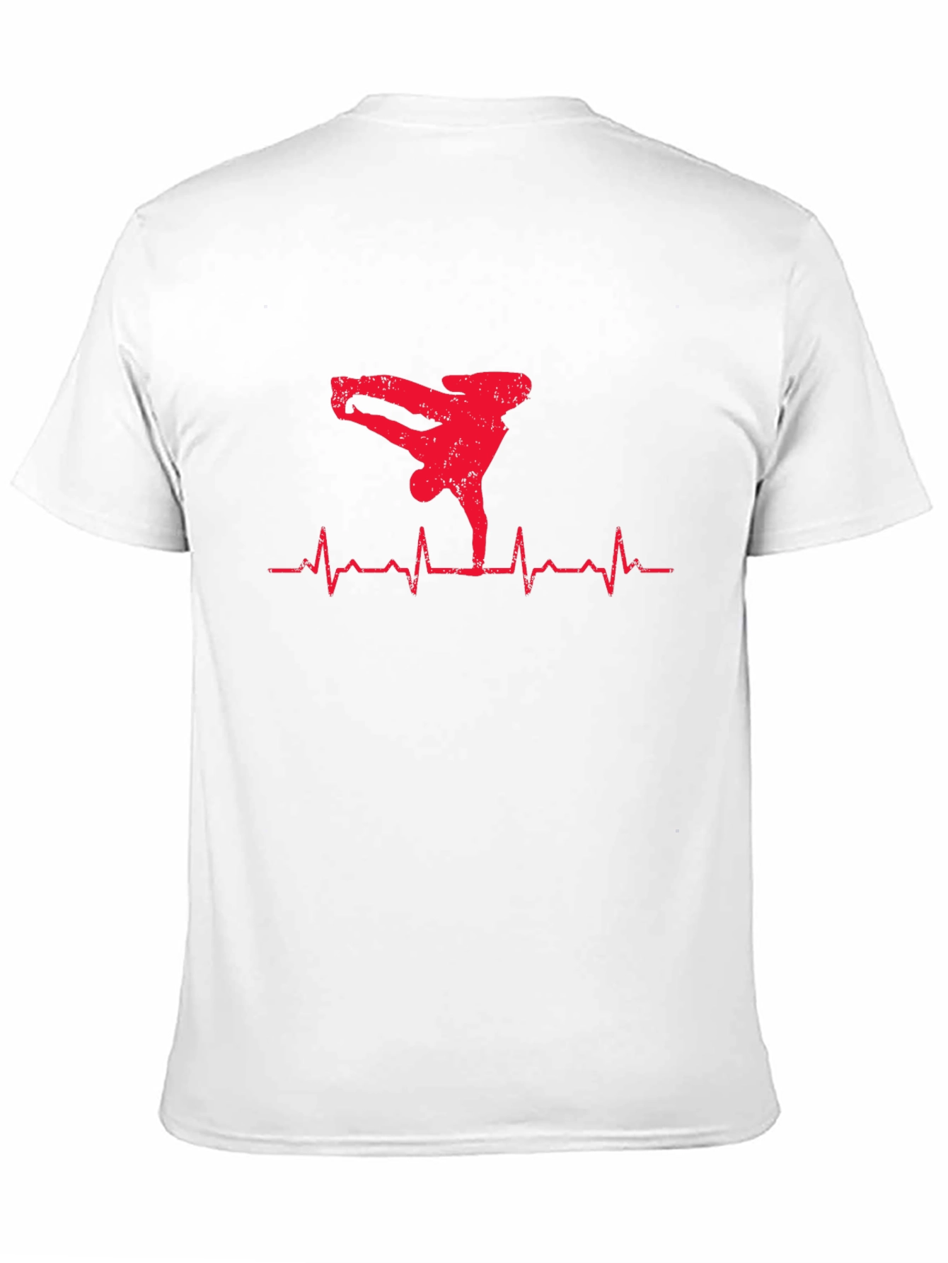 Black Breakdance Heartbeat Graphic Tee - Men's Black T-Shirt view 11
