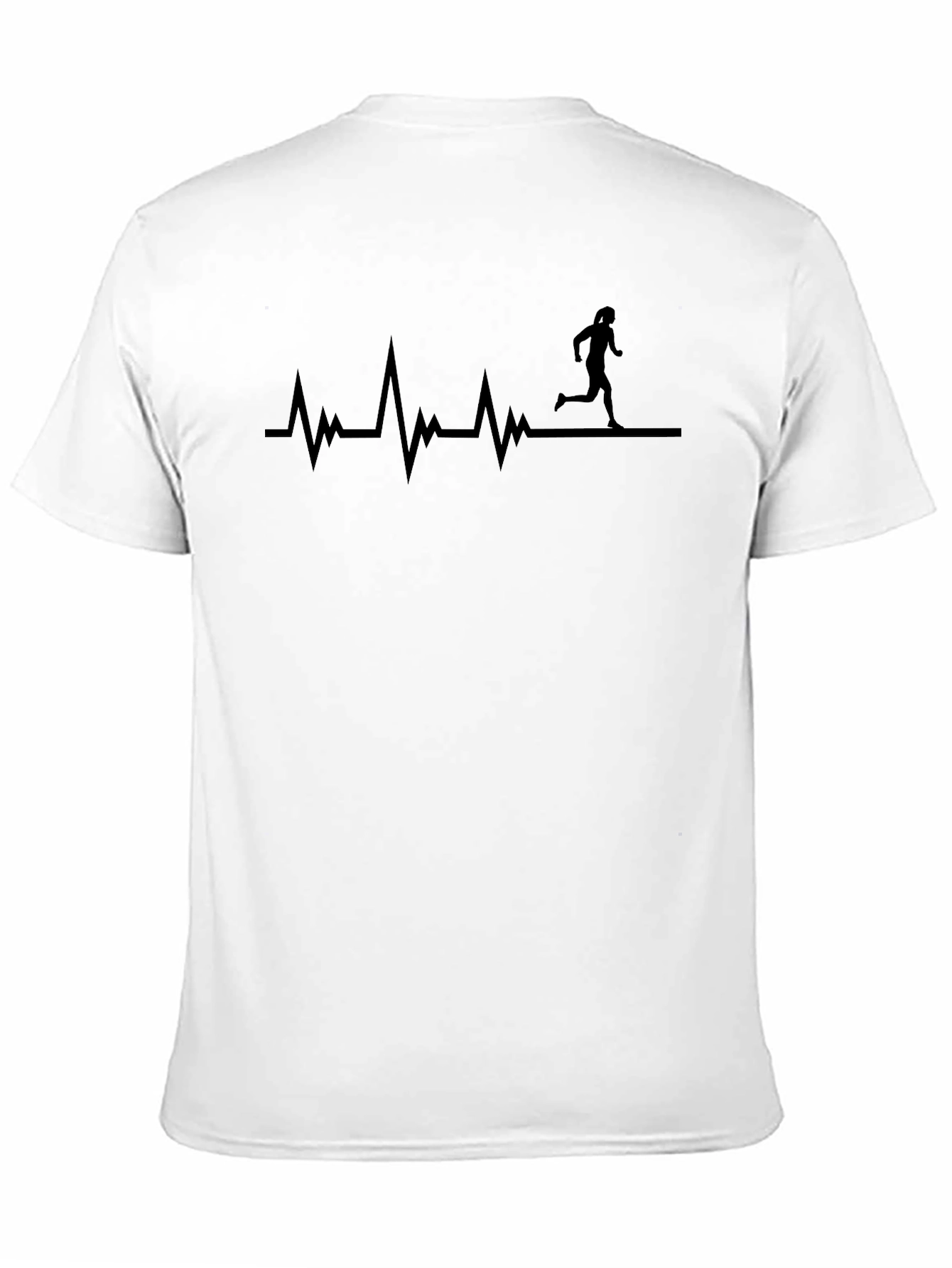 Black Runner's Heartbeat Black T-Shirt view 11