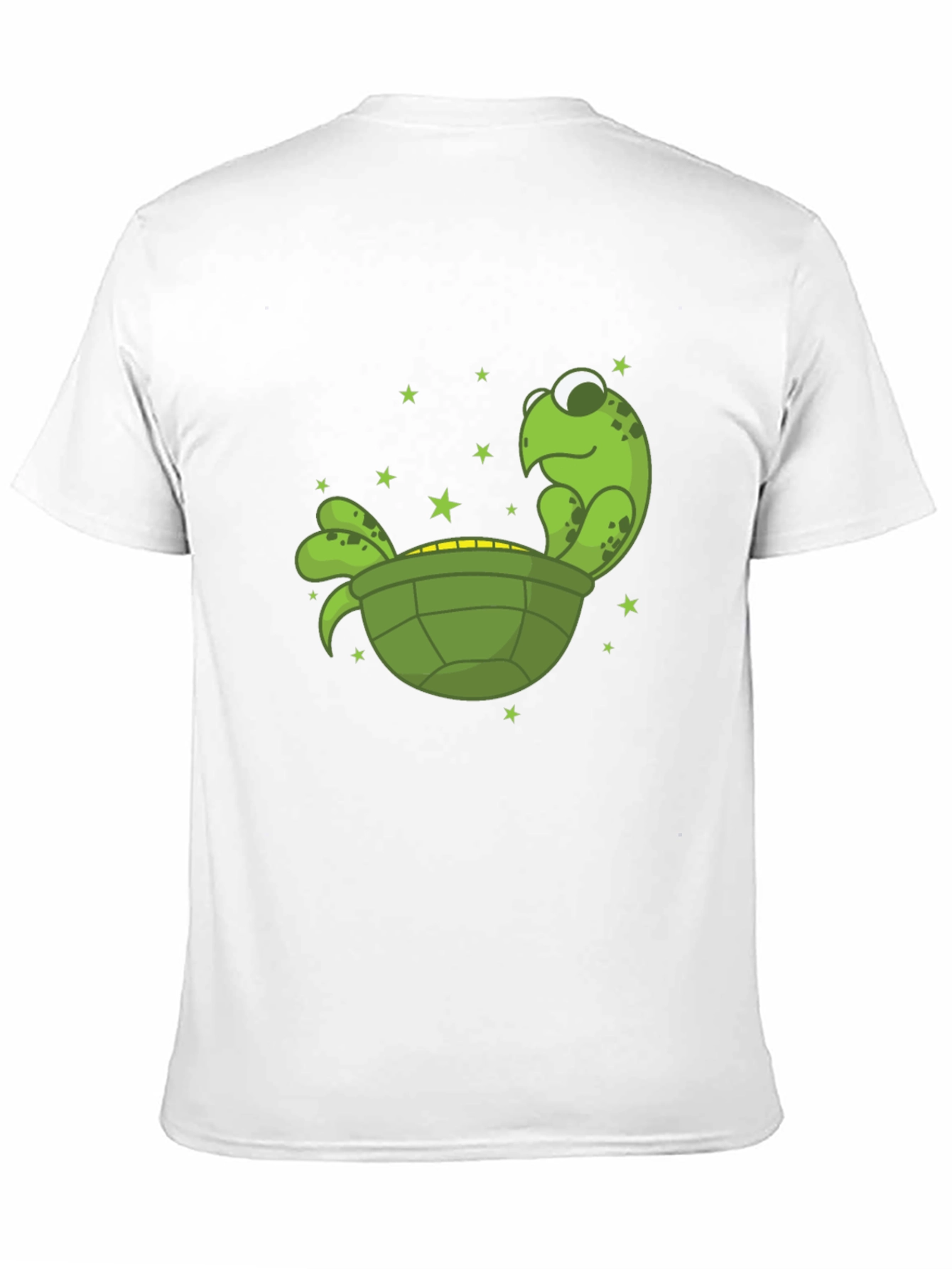 Black Cartoon Turtle Graphic Tee - Unisex Black T-Shirt view 11