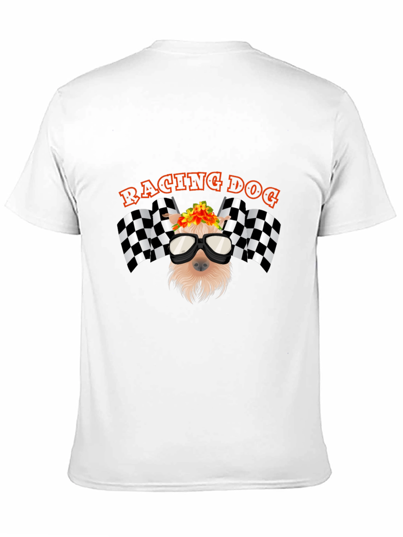 Black Racing Dog Graphic T-Shirt - Black Cotton Tee view 11