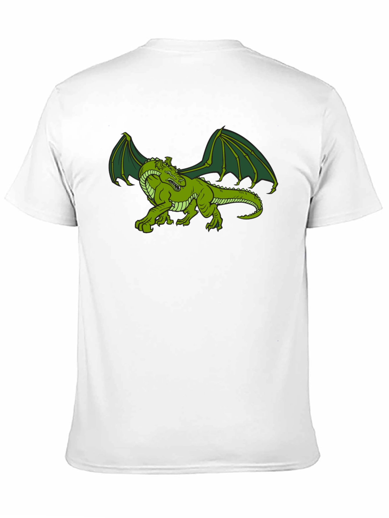 Black Green Dragon Graphic Tee - Fantasy T-Shirt view 11