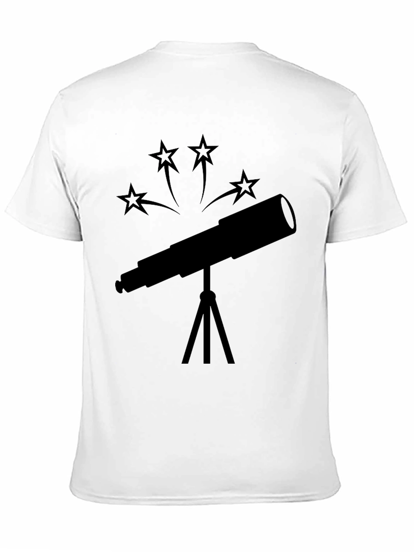 Black Telescope Star Gazer Black T-Shirt view 11