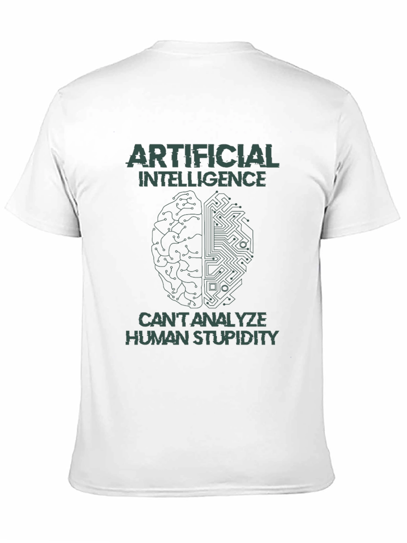 Black AI vs Stupidity Graphic T-Shirt view 11