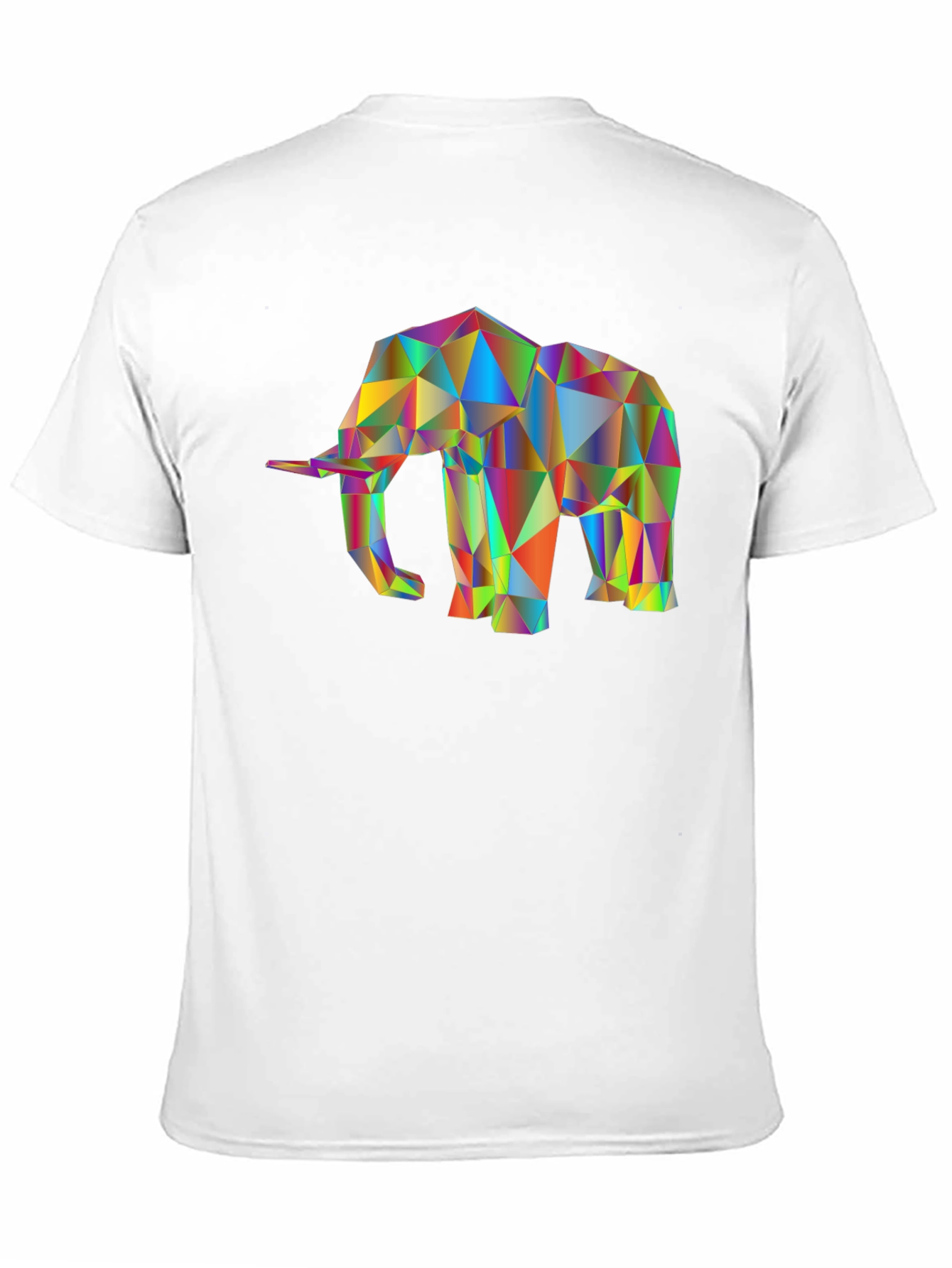 Black Geometric Elephant T-Shirt - Modern Art Tee view 11
