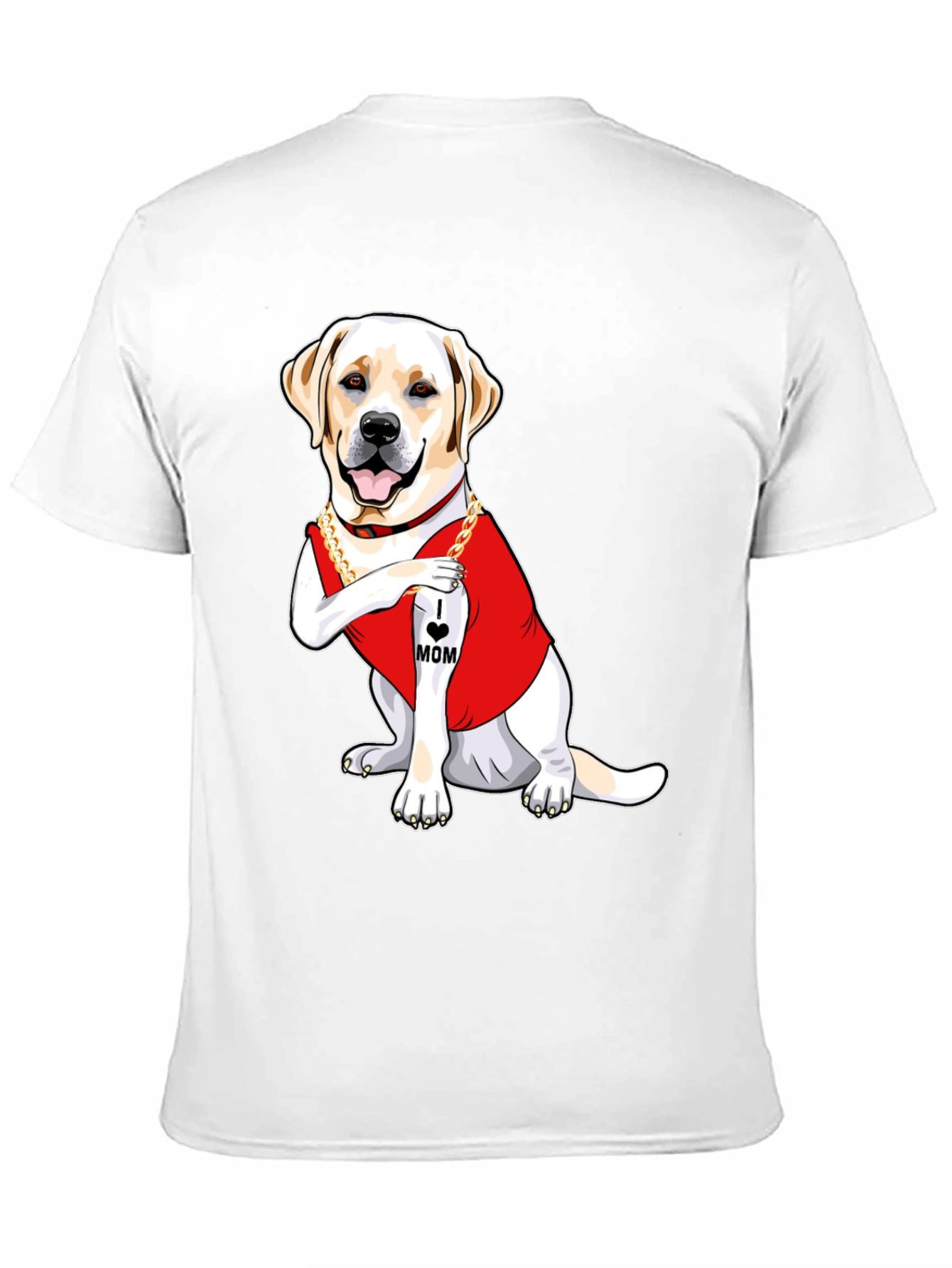 Black I Heart Mom Dog T-Shirt - Cute Labrador Graphic Tee view 11