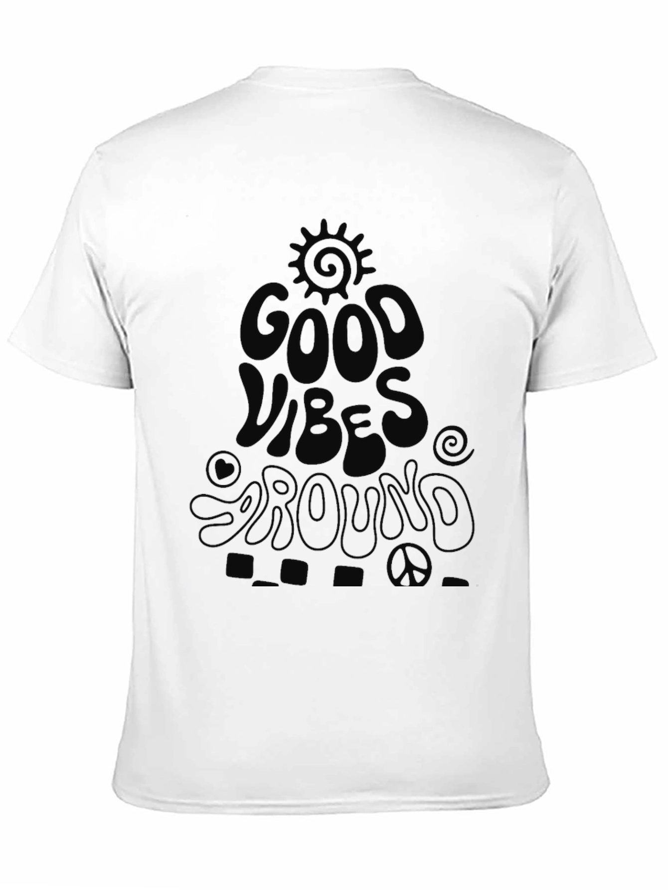 Black Good Vibes Graphic Tee - Black view 11
