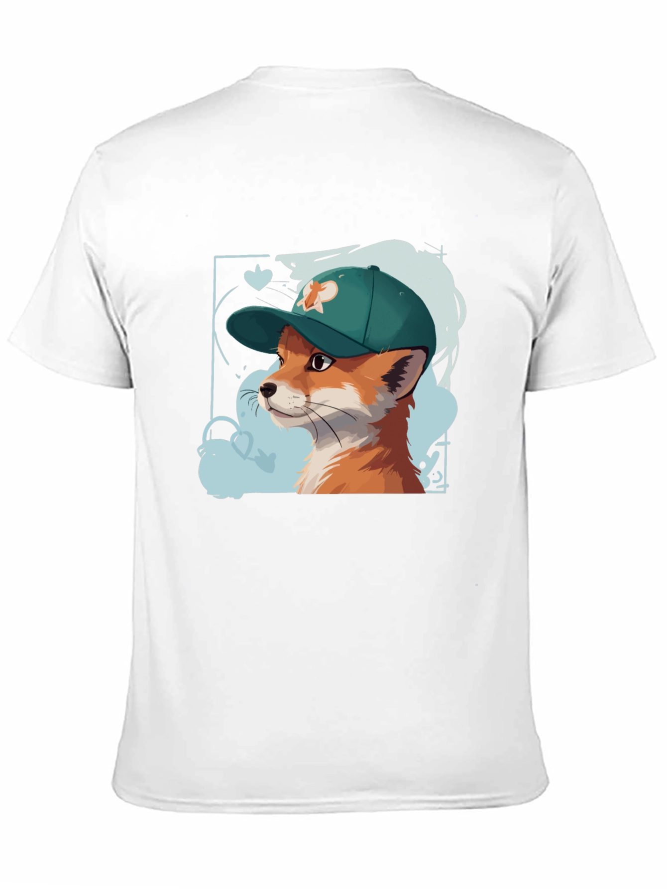 Black Cool Fox Tee: Graphic Print Cotton T-Shirt view 11