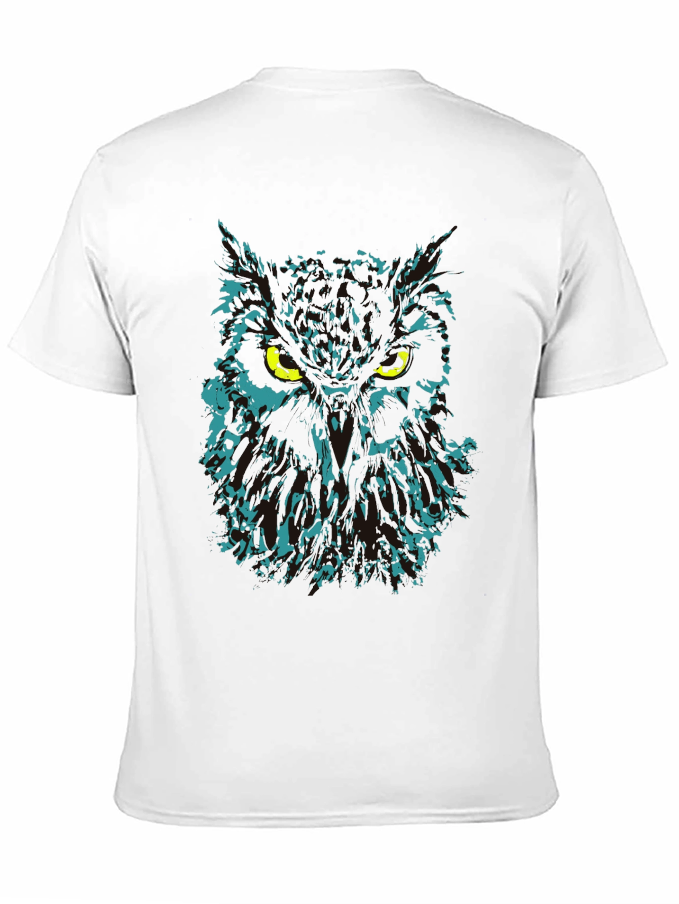 Black Owl Graphic Print Black T-Shirt view 11