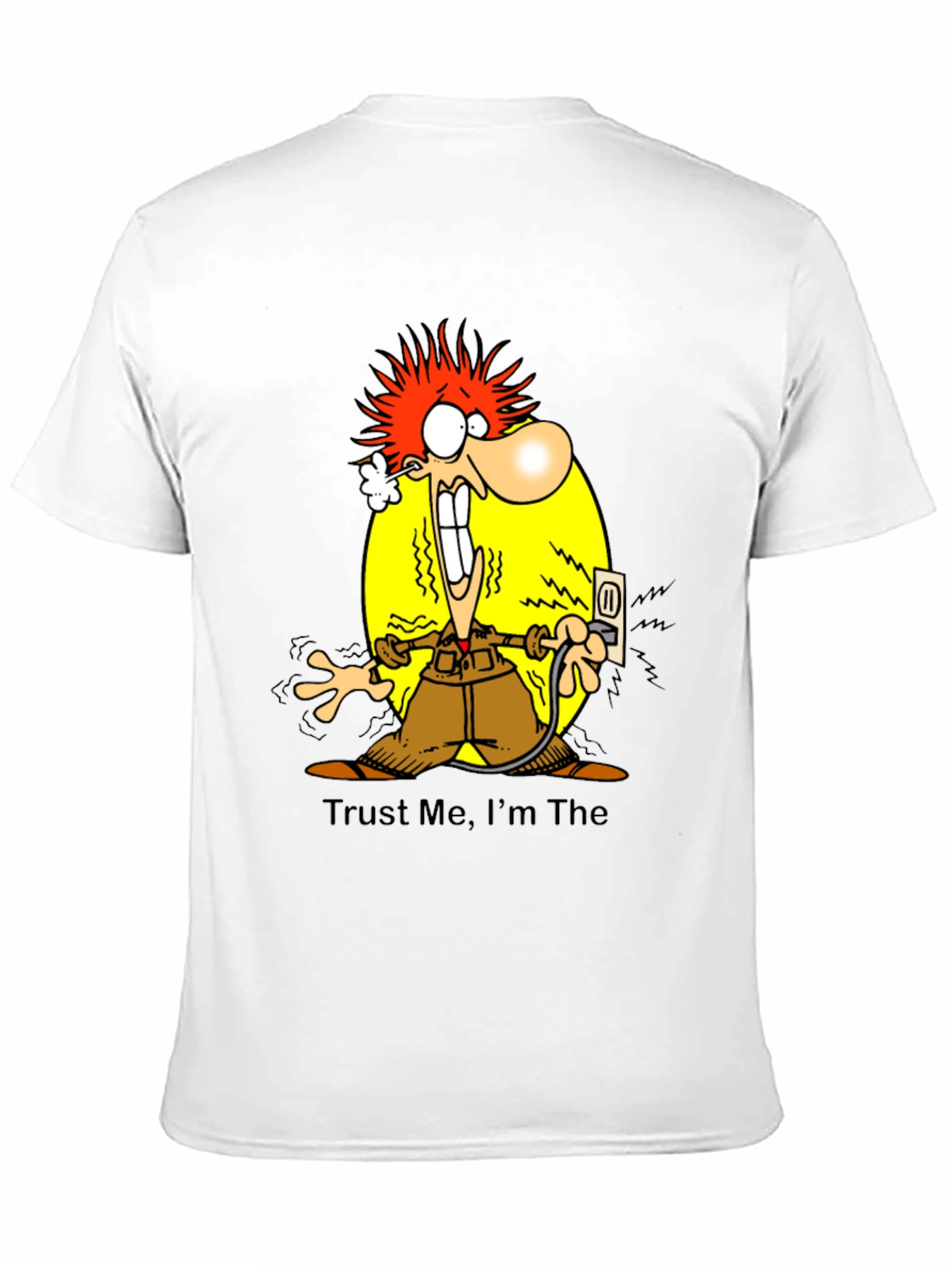 Black Trust Me, I'm The Electrician Funny T-Shirt view 11