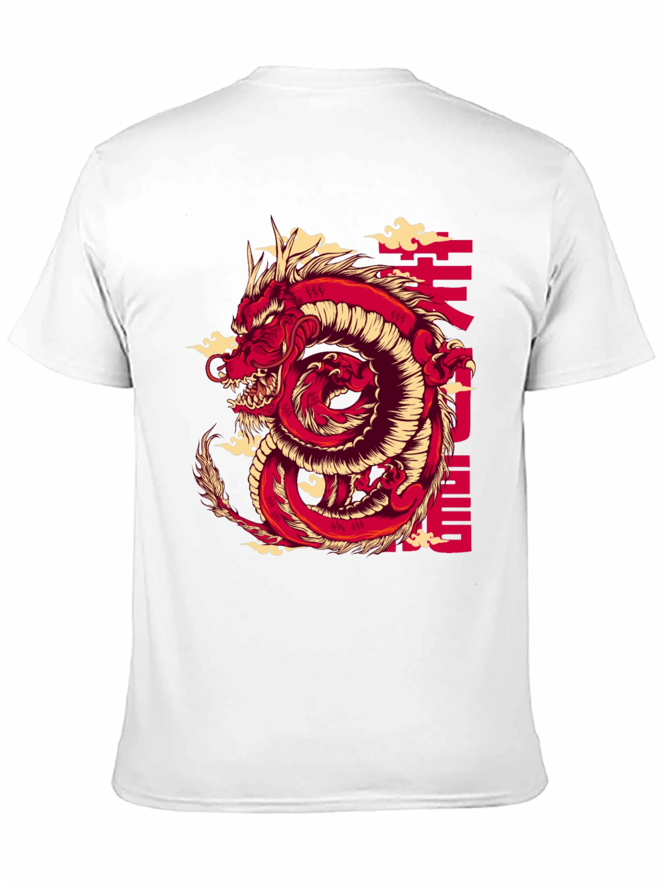 Black Red Dragon Graphic Print Black T-Shirt view 11