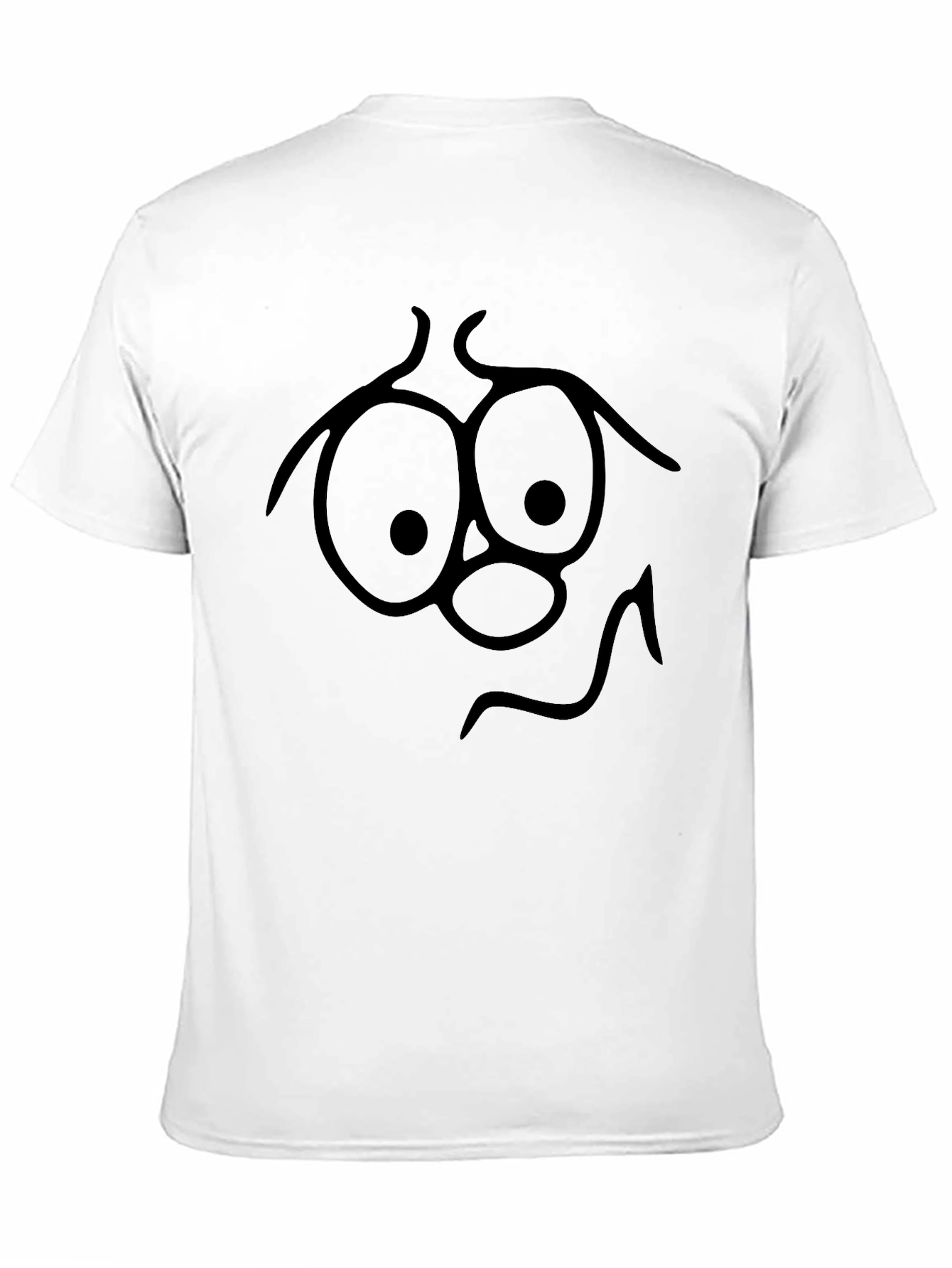 Black Funny Face Graphic Tee - Black Cotton T-Shirt view 11