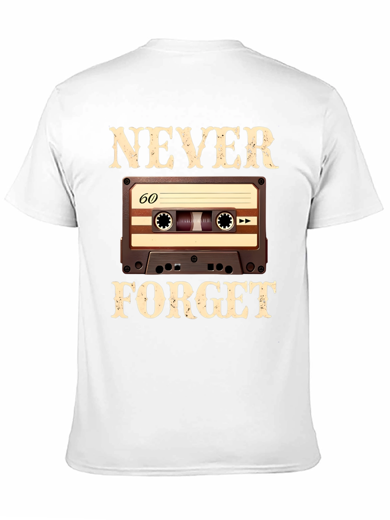 Black Never Forget Cassette Tape T-Shirt view 11