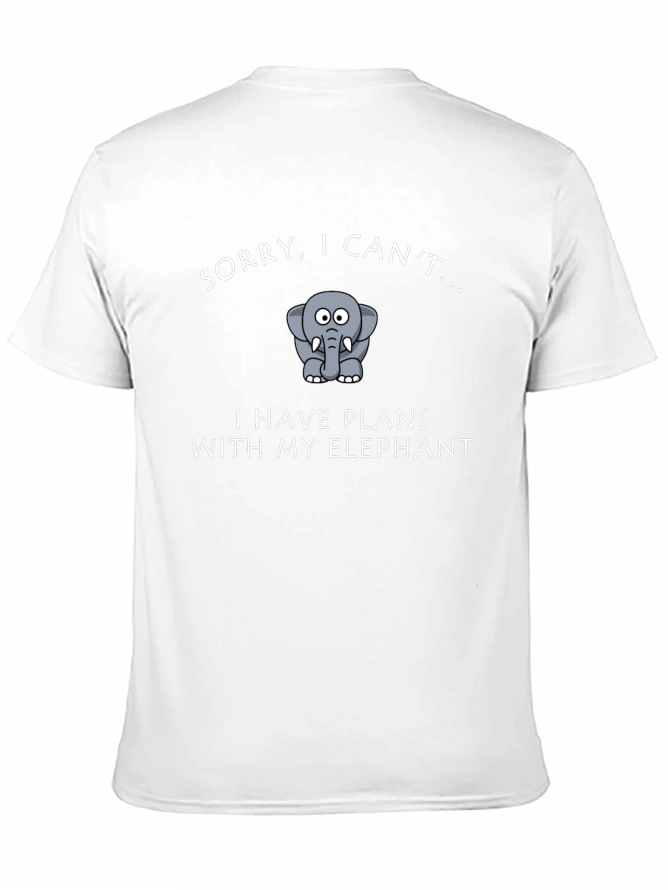 Black Funny Elephant Plans Graphic T-Shirt - Black view 11