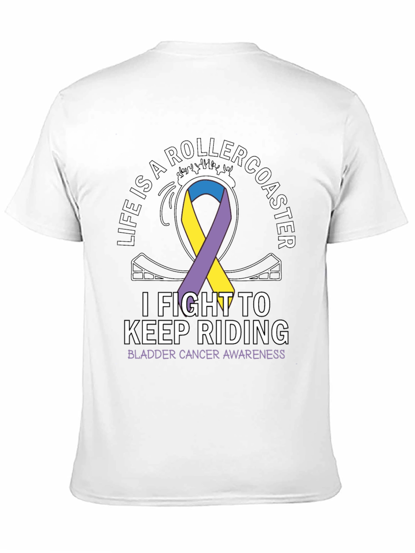 Black Bladder Cancer Awareness T-Shirt view 11