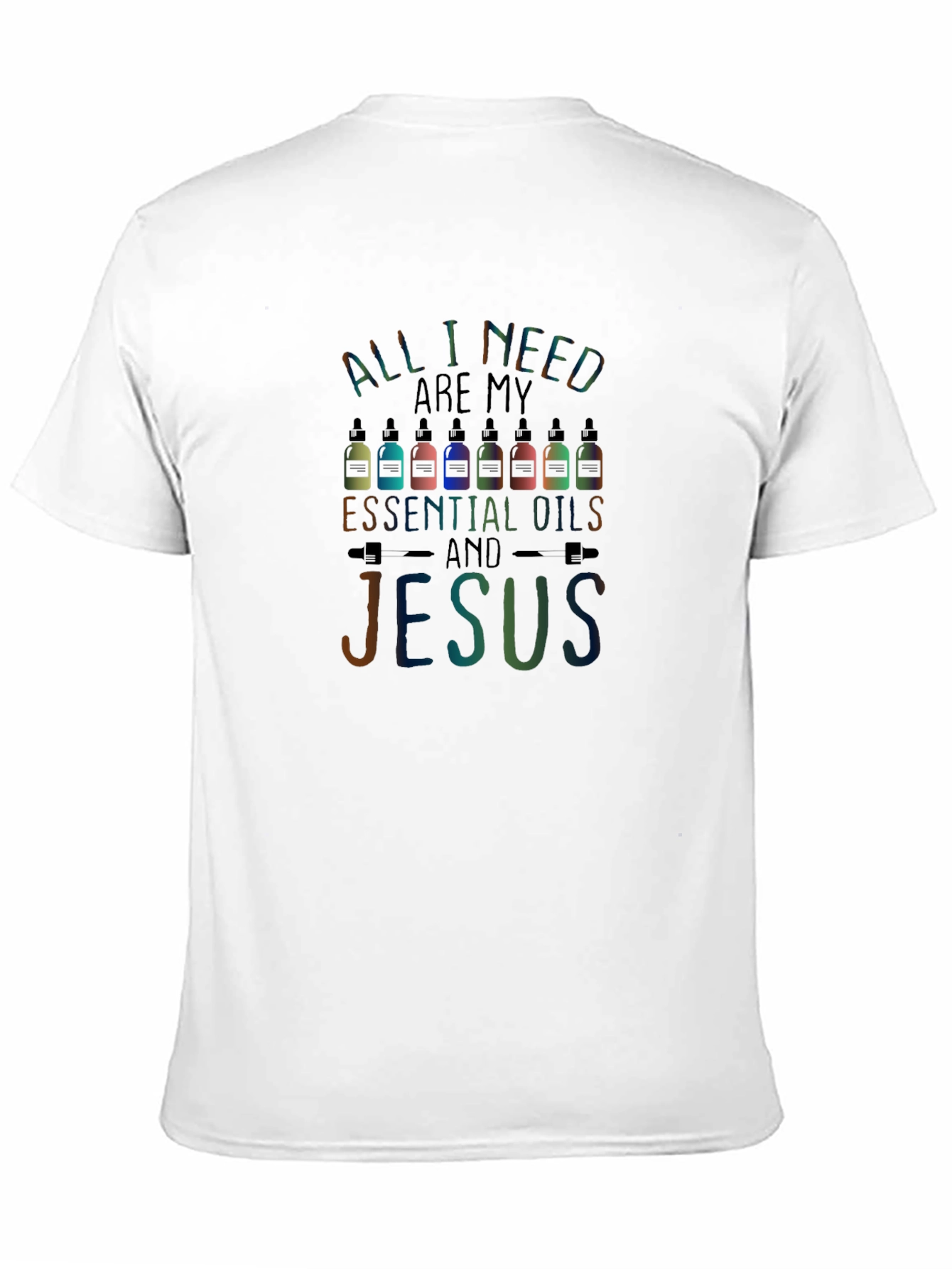 Black Essential Oils & Jesus T-Shirt view 11