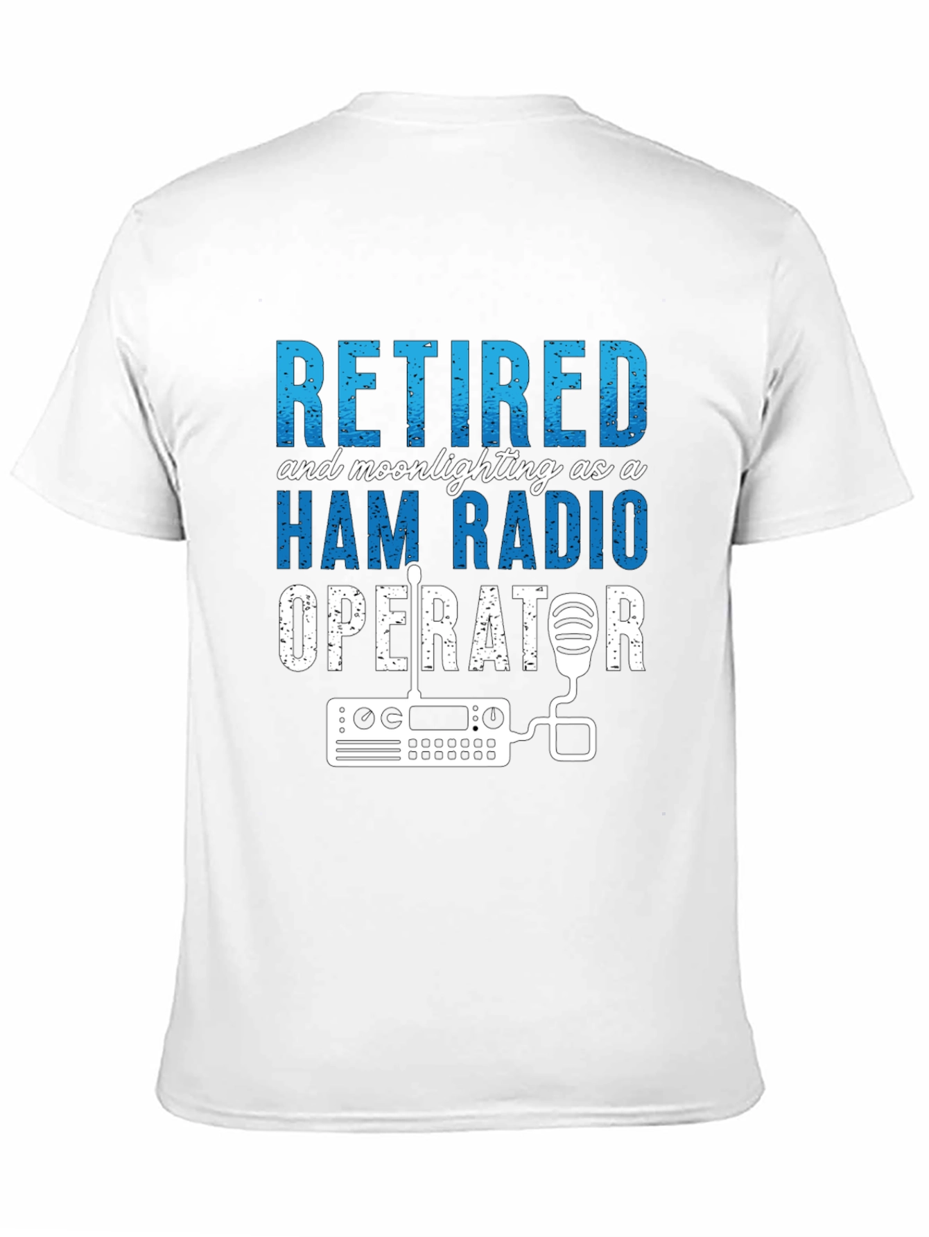 Black Retired Ham Radio Operator T-Shirt view 11
