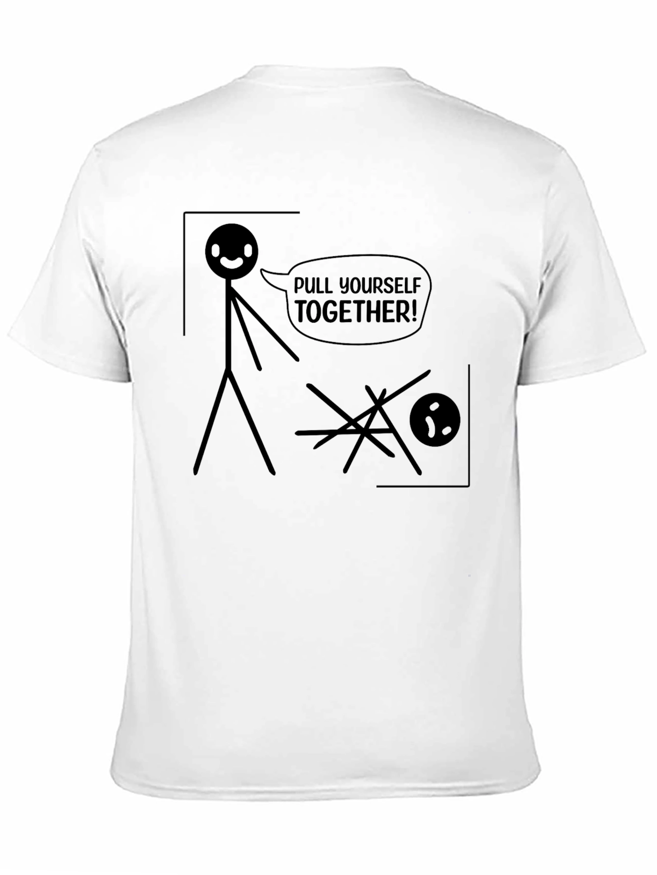 Black Pull Yourself Together Funny Graphic Tee view 11