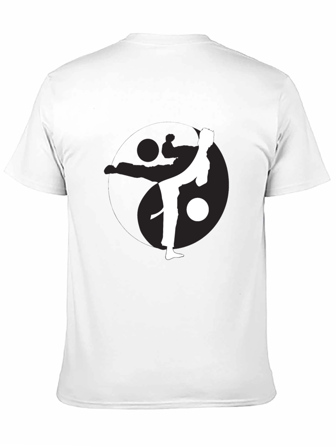 Black Martial Arts Yin Yang Graphic Tee view 11