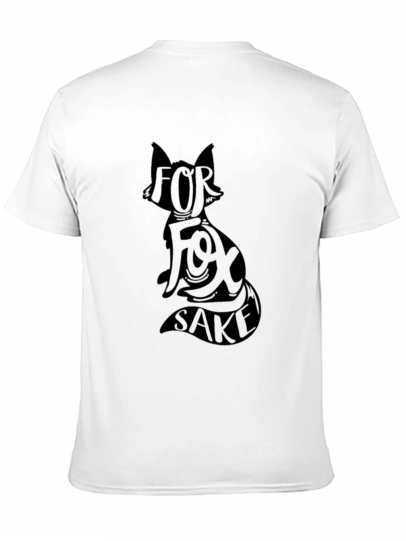 Black For Fox Sake Graphic T-Shirt - Black Cotton Tee view 11