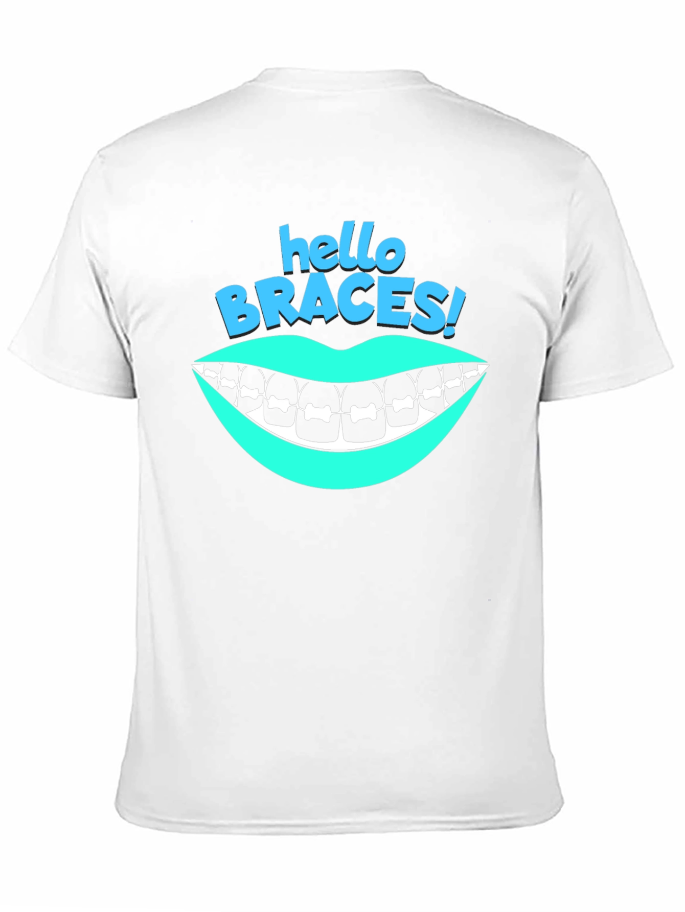 Black Hello Braces! Graphic T-Shirt - Black view 11