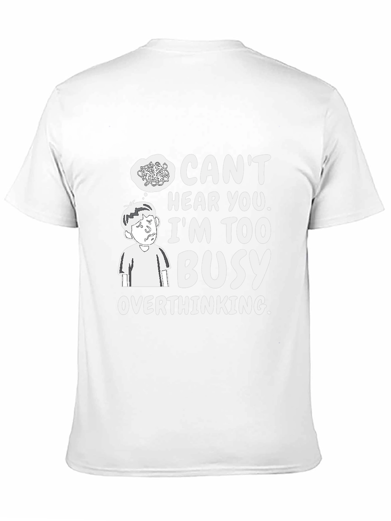 Black Overthinking Graphic Tee - Can't Hear You Busy T-Shirt view 11