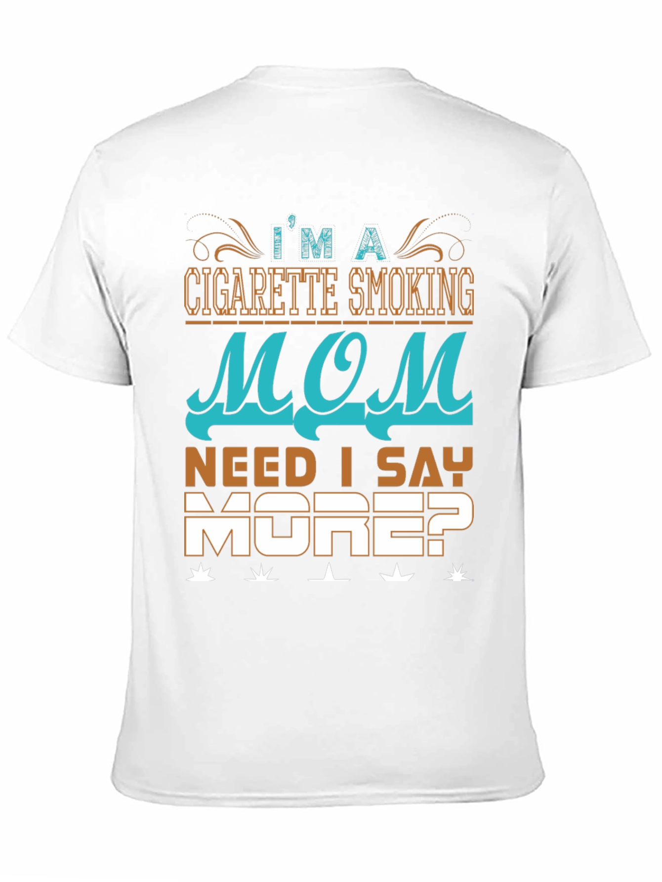 Black Cigarette Smoking Mom Graphic T-Shirt view 11